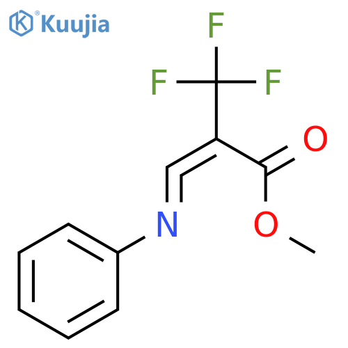 2-Propenoic acid, 3-(phenylimino)-2-(trifluoromethyl)-, methyl ester structure