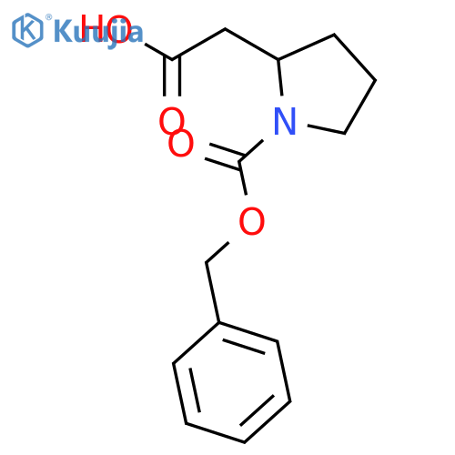 (S)-2-(1-((Benzyloxy)carbonyl)pyrrolidin-2-yl)acetic acid structure