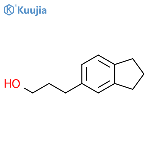 3-(2,3-dihydro-1H-inden-5-yl)propan-1-ol structure