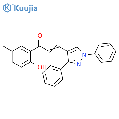 2-Propen-1-one,3-(1,3-diphenyl-1H-pyrazol-4-yl)-1-(2-hydroxy-5-methylphenyl)- structure