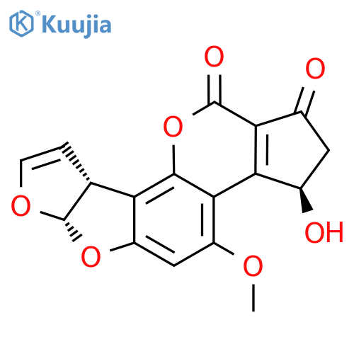 (3R)-2,3,6aβ,9aβ-Tetrahydro-3β-hydroxy-4-methoxycyclopenta[c]furo[3',2':4,5]furo[2,3-h][1]benzopyran-1,11-dione structure