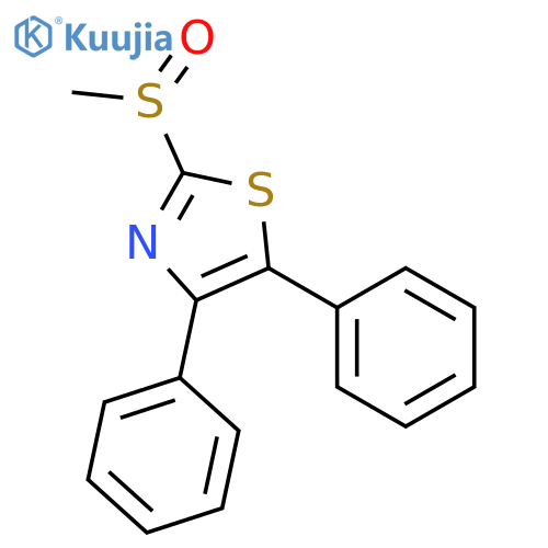 Thiazole, 2-(methylsulfinyl)-4,5-diphenyl- structure