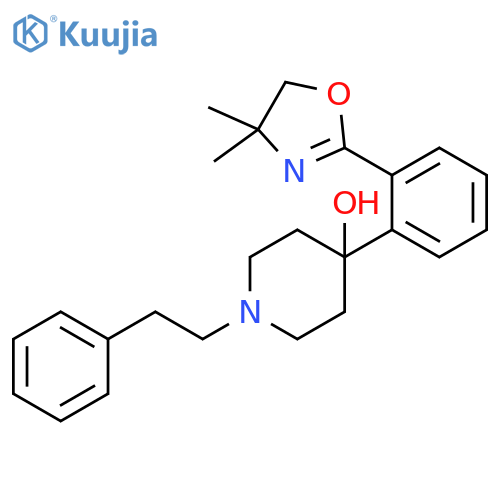 4-Piperidinol,4-[2-(4,5-dihydro-4,4-dimethyl-2-oxazolyl)phenyl]-1-(2-phenylethyl)- structure