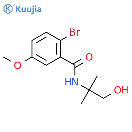 Benzamide, 2-bromo-N-(2-hydroxy-1,1-dimethylethyl)-5-methoxy- structure