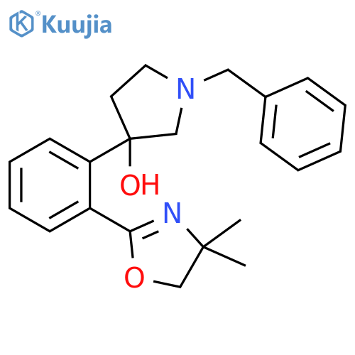 3-Pyrrolidinol,3-[2-(4,5-dihydro-4,4-dimethyl-2-oxazolyl)phenyl]-1-(phenylmethyl)- structure