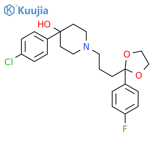 4-(4-Chlorophenyl)-1-3-2-(4-fluorophenyl)-1,3-dioxolan-2-ylpropyl-4-piperidinol structure