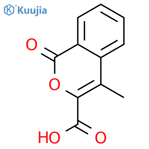 1H-2-Benzopyran-3-carboxylic acid, 4-methyl-1-oxo- structure