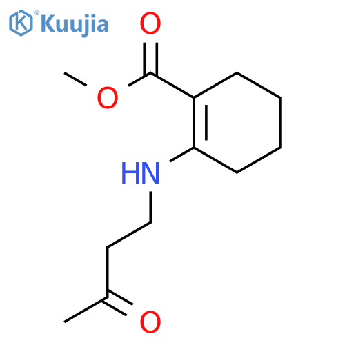 1-Cyclohexene-1-carboxylic acid, 2-(acetylethylamino)-, methyl ester structure