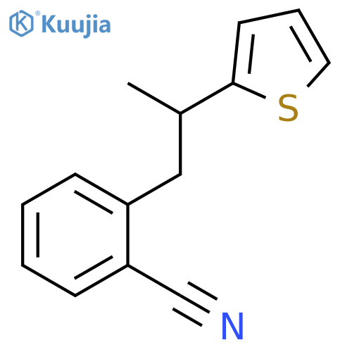 2-[2-(Thiophen-2-yl)propyl]benzonitrile structure