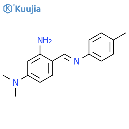 1,3-Benzenediamine, N1,N1-dimethyl-4-[[(4-methylphenyl)imino]methyl]- structure