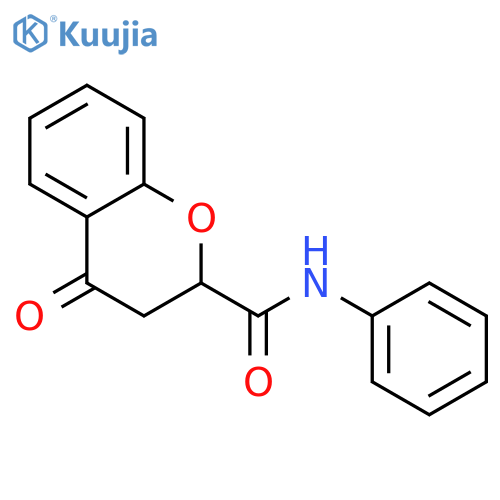 2H-1-Benzopyran-2-carboxamide, 3,4-dihydro-4-oxo-N-phenyl- structure