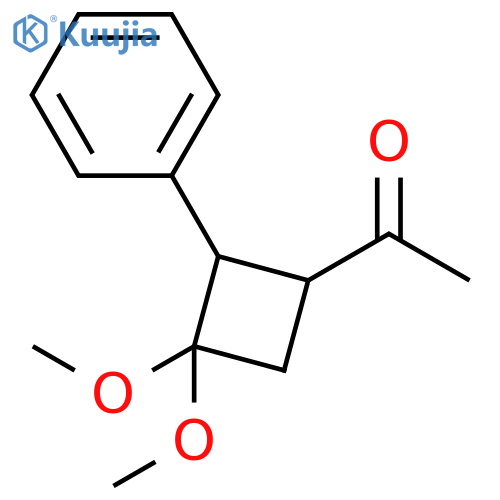 1-(3,3-Dimethoxy-2-phenylcyclobutyl)ethan-1-one structure