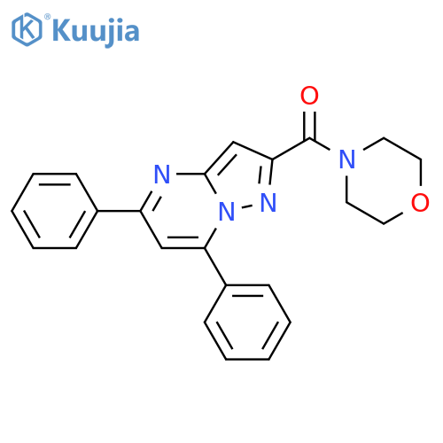 (5,7-diphenylpyrazolo[1,5-a]pyrimidin-2-yl)(morpholin-4-yl)methanone structure