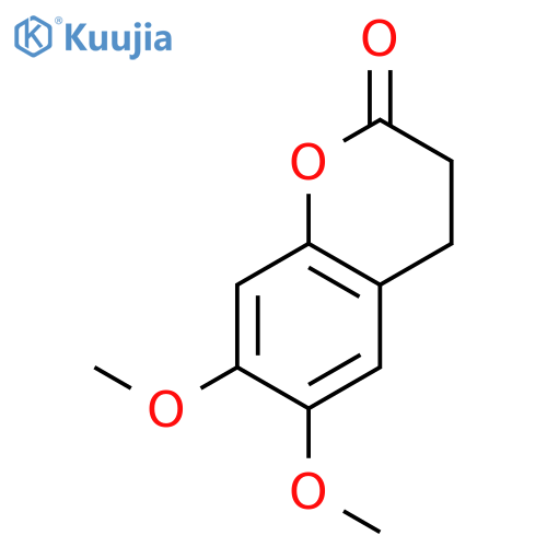 3,4-dihydro-6,7-dimethoxy-2H-1-benzopyran-2-one structure