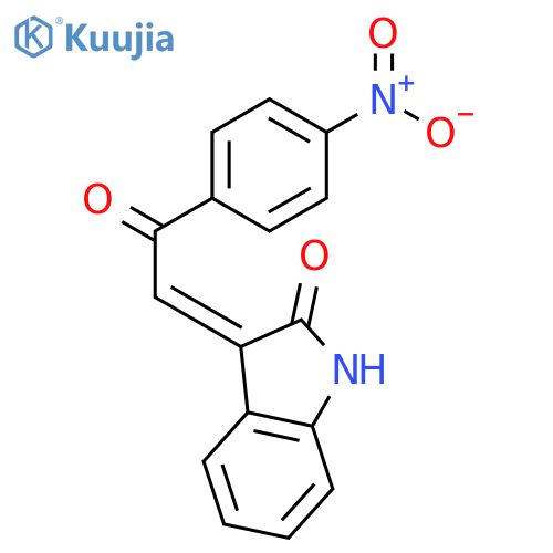 2H-Indol-2-one, 1,3-dihydro-3-[2-(4-nitrophenyl)-2-oxoethylidene]-, (E)- (9CI) structure