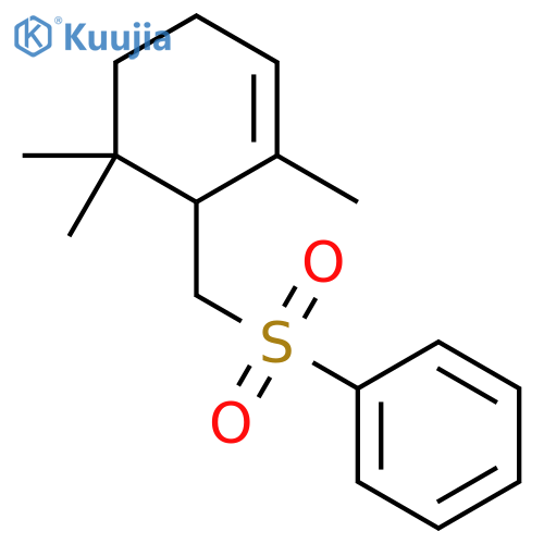 BENZENE, [[(2,6,6-TRIMETHYL-2-CYCLOHEXEN-1-YL)METHYL]SULFONYL]- structure