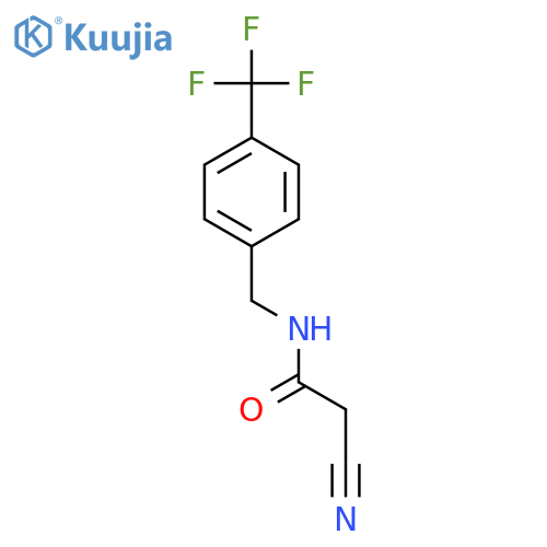 2-Cyano-N-(4-(trifluoromethyl)benzyl)acetamide structure