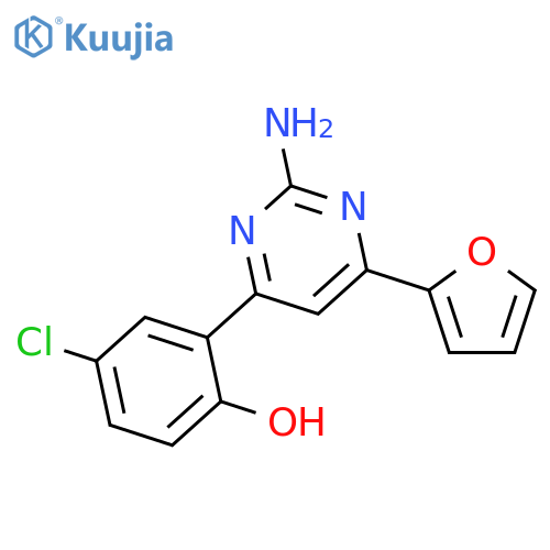 PHENOL, 2-[2-AMINO-6-(2-FURANYL)-4-PYRIMIDINYL]-4-CHLORO- structure