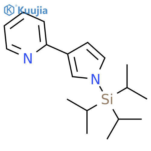 Pyridine, 2-[1-[tris(1-methylethyl)silyl]-1H-pyrrol-3-yl]- structure
