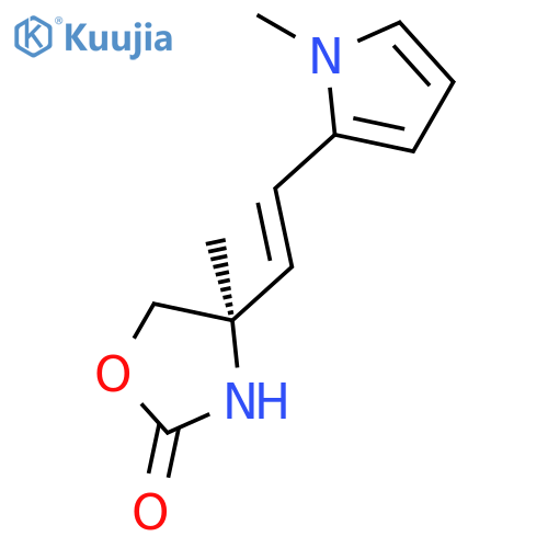 2-Oxazolidinone, 4-methyl-4-[2-(1-methyl-1H-pyrrol-2-yl)ethenyl]-, (4R)- structure