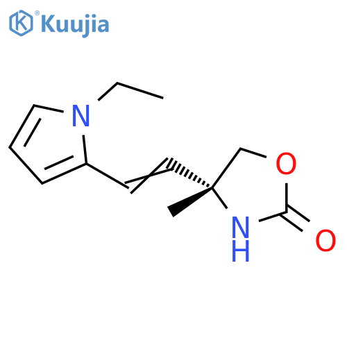 2-Oxazolidinone,4-[2-(1-ethyl-1H-pyrrol-2-yl)ethenyl]-4-methyl-,(4R)-(9CI) structure