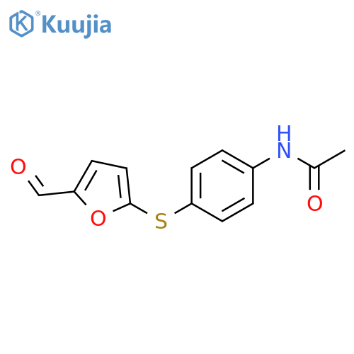 Acetamide, N-[4-[(5-formyl-2-furanyl)thio]phenyl]- structure
