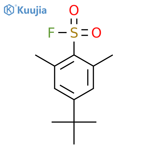BENZENESULFONYL FLUORIDE, 4-(1,1-DIMETHYLETHYL)-2,6-DIMETHYL- structure