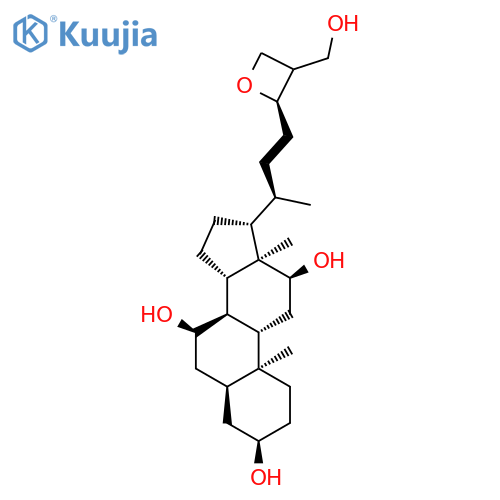 Cholestane-3,7,12,26-tetrol,24,27-epoxy-, (3a,5b,7a,12a,24R)- (9CI) structure