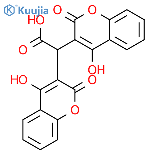 2H-1-Benzopyran-3-aceticacid, 4-hydroxy-a-(4-hydroxy-2-oxo-2H-1-benzopyran-3-yl)-2-oxo- structure