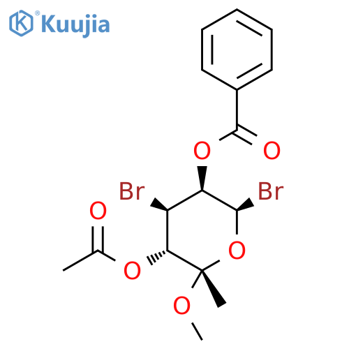 [(2R,3R,4R,5S,6S)-5-Acetyloxy-2,4-dibromo-6-methoxy-6-methyloxan-3-yl] benzoate structure