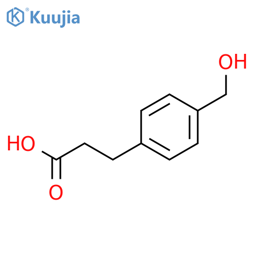 3-4-(hydroxymethyl)phenylpropanoic acid structure