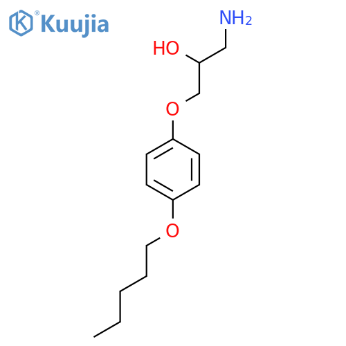 2-PROPANOL, 1-AMINO-3-[4-(PENTYLOXY)PHENOXY]- structure