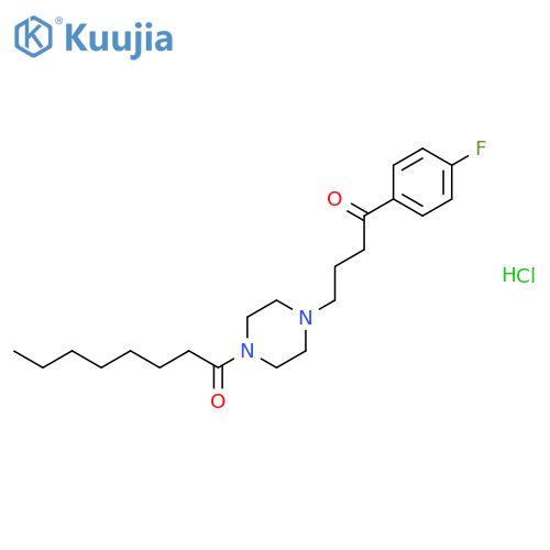 1-(4-fluorophenyl)-4-(4-octanoylpiperazin-1-yl)butan-1-one hydrochloride structure