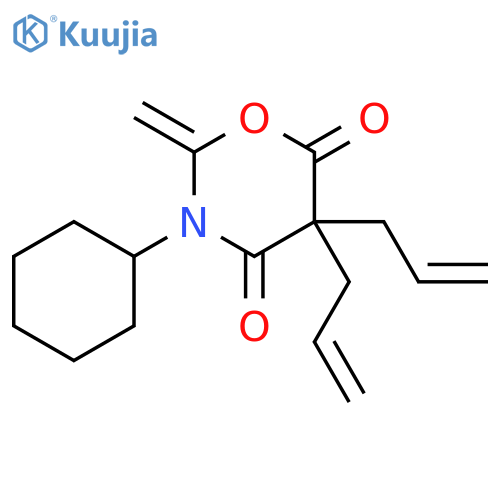 3-cyclohexyl-2-methylidene-5,5-diprop-2-en-1-yl-1,3-oxazinane-4,6-dione structure