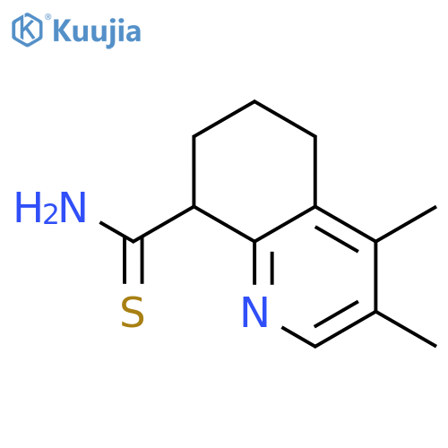8-Quinolinecarbothioamide, 5,6,7,8-tetrahydro-3,4-dimethyl- structure