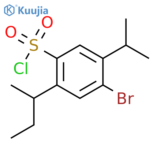 Benzenesulfonyl chloride, 4-bromo-5-(1-methylethyl)-2-(1-methylpropyl)- structure