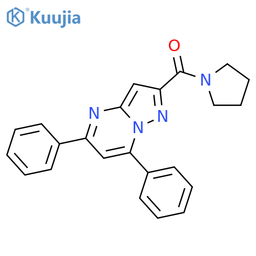 (5,7-diphenylpyrazolo[1,5-a]pyrimidin-2-yl)(pyrrolidin-1-yl)methanone structure