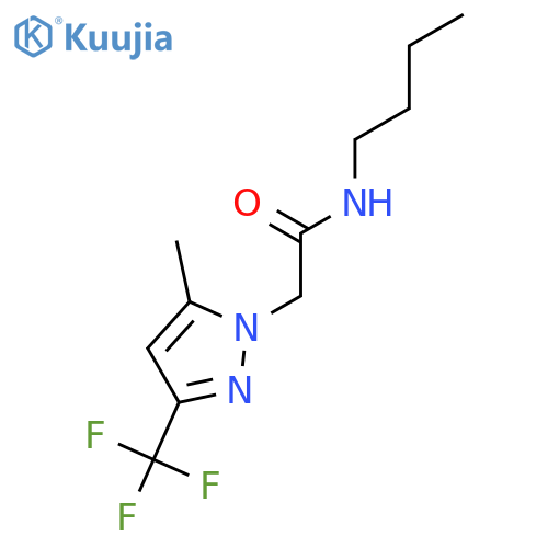 N-butyl-2-[5-methyl-3-(trifluoromethyl)-1H-pyrazol-1-yl]acetamide structure