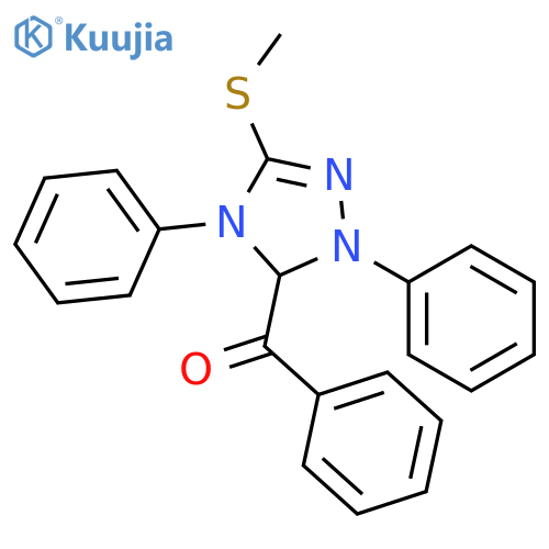 Methanone,[4,5-dihydro-3-(methylthio)-1,4-diphenyl-1H-1,2,4-triazol-5-yl]phenyl- structure
