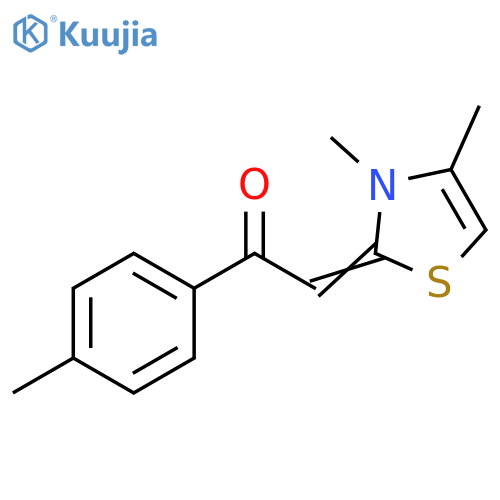 Ethanone, 2-(3,4-dimethyl-2(3H)-thiazolylidene)-1-(4-methylphenyl)- structure