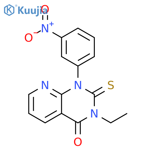 Pyrido[2,3-d]pyrimidin-4(1H)-one,3-ethyl-2,3-dihydro-1-(3-nitrophenyl)-2-thioxo- structure