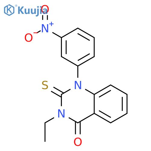 4(1H)-QUINAZOLINONE, 3-ETHYL-2,3-DIHYDRO-1-(3-NITROPHENYL)-2-THIOXO- structure