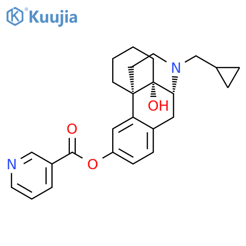 Morphinan-3,14-diol, 17-(cyclopropylmethyl)-, 3-(3-pyridinecarboxylate) (9CI) structure