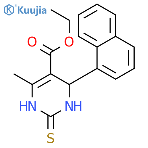 ethyl 6-methyl-4-naphthalen-1-yl-2-thioxo-1,2,3,4-tetrahydropyrimidine-5-carboxylate structure