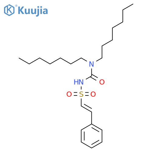 Ethenesulfonamide, N-[(diheptylamino)carbonyl]-2-phenyl- structure