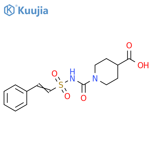 4-Piperidinecarboxylic acid,1-[[[(2-phenylethenyl)sulfonyl]amino]carbonyl]- structure