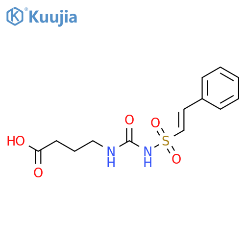 Butanoic acid, 4-[[[[(2-phenylethenyl)sulfonyl]amino]carbonyl]amino]- structure