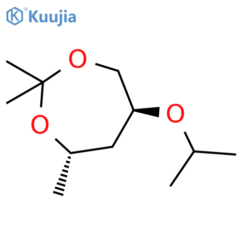 1,3-Dioxepane, 2,2,4-trimethyl-6-(1-methylethoxy)-, trans- structure