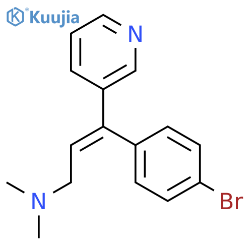 (E)-3-(4-bromophenyl)-n,n-dimethyl-3-(3-pyridyl)-2-propen-1-amine structure