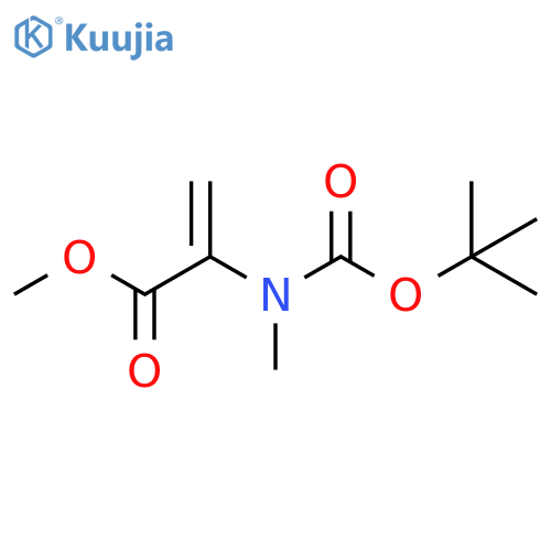 2-Propenoic acid, 2-[[(1,1-dimethylethoxy)carbonyl]methylamino]-,methyl ester structure
